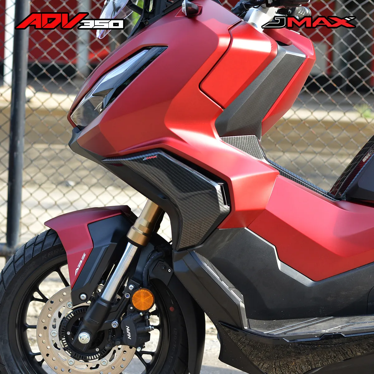 ฝาครอบแรมแอร์ R+L ADV 350 JMAX ตรงรุ่น ลายฟิล์มคาร์บอน 6D