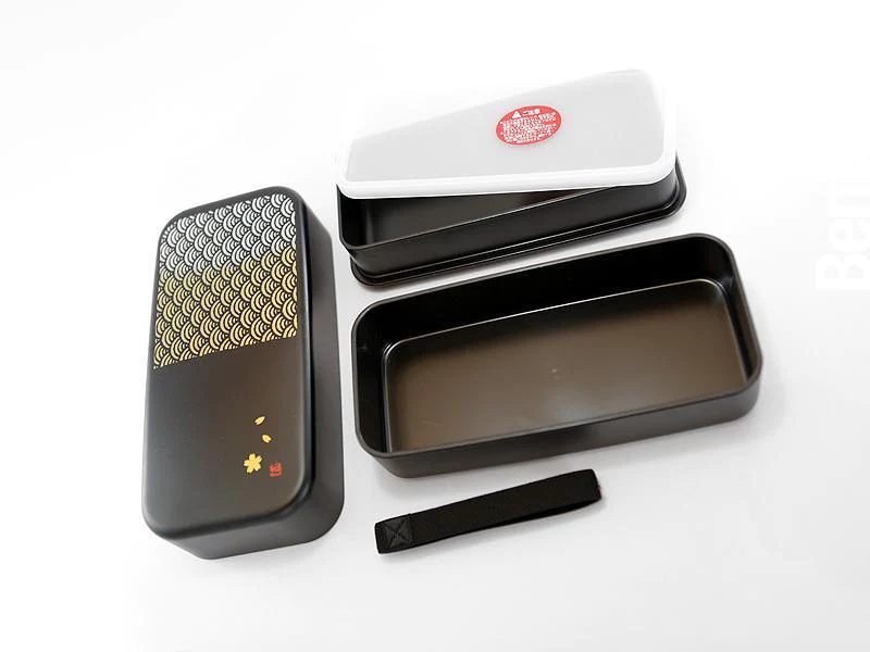 Men's long angle lunchbox - กล่องเบนโตะญี่ปุ่นสี่เหลี่ยมลายญี่ปุ่น 950 ml.