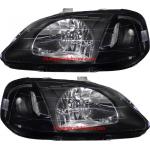 ไฟหน้าเพชร HONDA CIVIC 99-00 ดำ