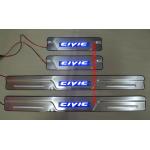ชายบันไดสแตนเลสมีไฟ HONDA CIVIC 06-12 แสงสีฟ้า