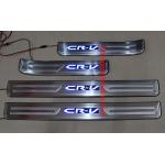ชายบันไดสแตนเลสมีไฟ HONDA CR-V 12-16 แสงสีฟ้า