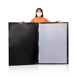 แฟ้มห่วงปกสีดำ ใส่เอกสารขนาด 27x40นิ้ว พร้อมไส้แฟ้ม 10ซอง