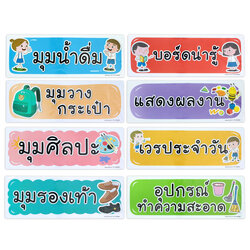 ป้ายพลาสติก ป้ายมุมห้องต่างๆ 12.5x35 ซม. PX-150