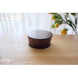 Round Lacquered Magewappa Bento Box กล่องข้าวญี่ปุ่นทรงกลม สีไม้คลาสสิค 1 ชั้น