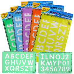 2 inch Letter A-Z Template Rulers