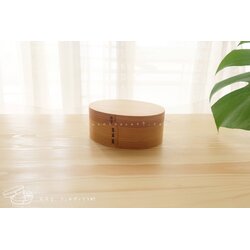 Small Ellipse Shiraki bending magewappa bento box กล่องข้าวญี่ปุ่นวงรีสีไม้ 1 ชั้น ขนาดเล็ก