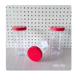 115SM ขวดโหลทรงสูงฝาแดง SM-115 (8.5*18ซม)