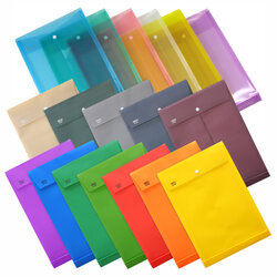 Expandable Plastic Envelopes F4 with Snap Buttons