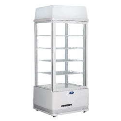 ตู้โชว์เครื่องดื่ม กระจก 4 ด้าน แบบ 5 ชั้น รวมฐาน