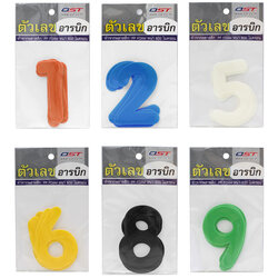 2.5 inch Numbered Signs with Adhesive Tape