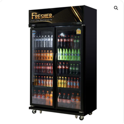 ตู้แช่เครืองดื่ม 2 ประตู Fresher ขนาด 780ลิตร ตู้แช่มินิมาร์ท FR-2DBV9(27.6Q) สีดำ