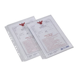 Plastic Pocket Sleeves with 11 holes punched edge B4 TI-201