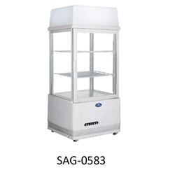 ตู้โชว์เครื่องดื่ม กระจก 4 ด้าน แบบ 3 ชั้น Sanden intercool ขนาด 58ลิตร ขนาด 428x386x810mm