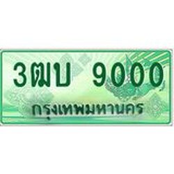 3.ทะเบียนรถกระบะ 9000 เลขประมูล ทะเบียนสวย 3ฒบ 9000