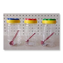 ขวดโหล 1042-4 ฝาดอกไม้ (FW) 6*13.5 cm