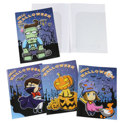 2-Pocket Report Covers A4 with printed Hello Halloween Pattern