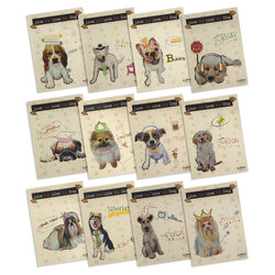 Writing Notebooks B5 Brown Kraft Paper Covers Love Me Love My Dog