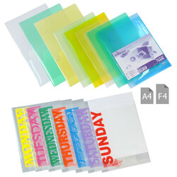 2-Pocket Report Covers with ID Card Pocket Translucent Colors