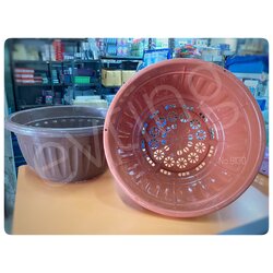 กระถางทรงตื้นใหญ่ No.9130 อิฐ