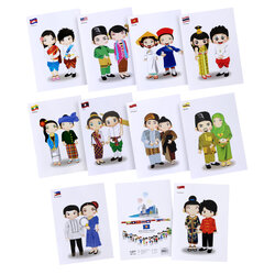 Writing Notebooks B5 with PP Covers ASEAN National Costume