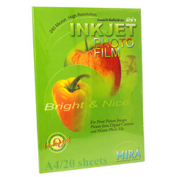 แผ่นพลาสติกสำหรับพิมพ์ เครื่องพิมพ์ Inkjet A4 MIRA