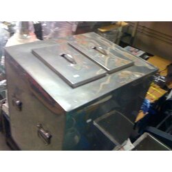 ตู้แช่น้ำแข็งปั่นเป็นเกล็ด แช่น้ำผลไม้ ตู้เก็บ สแตนเลส 4ช่อง 2ฝา