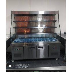 ตู้แช่ชาบูเนื้อสด หมูสด ไก่สด หมูกะทะ สองระบบ แช่เย็น เเช่แข็ง รุ่นใหม่ สแตนเลลส ขนาด 180 ซม.