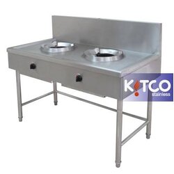 เตาไทย รุ่น 2 หัว ขนาด 1200mm. แบบหัวสแตนเลส