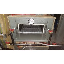 เตาอบแก๊ส 1 ชั้น 1 ถาด แก๊ส 3 หัวข้างล่าง ตั้งโต๊ะ รุ่นราคาประหยัด