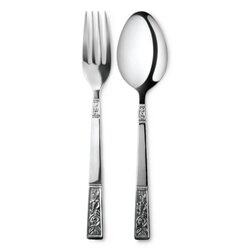 ช้อนส้อม จากัวร์ หนา 2.0 มม ลายโรสแมรี่ (6คู่)