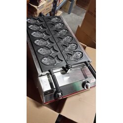 เตาทำขนมไทยากิ พิมพ์ขนมรูปปลา ขนมปลา ใช้แก็ส