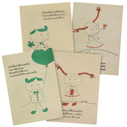 Writing Notebooks B5 Brown Kraft Paper Covers Boy-Girl