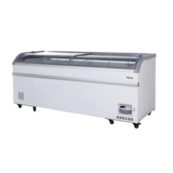 Fresher ตู้แช่แข็ง หมูสด ไก่สด หมูกะทะ 12 ถาด สองระบบ แช่เย็น เเช่แข็ง ขนาด 200x75.7x 86.7ซม. 700 ลิตร กระจกโค้ง FCG-700 (24.7 Q)