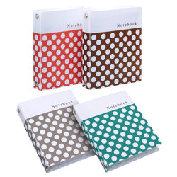 สมุดเขียนบันทึก 2 ห่วง ปกพลาสติก ลายโพกาดอท