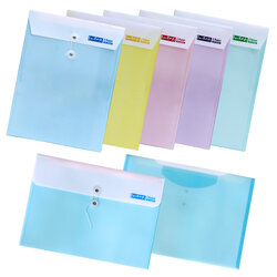 Plastic Envelopes with Button and String Tie Closure and 2 Pockets
