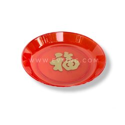 จานกลมแดง No.701 ใส