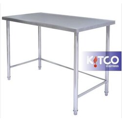 โต๊ะเตรียมอาหาร ขนาด 900mm. ไม่มีการ์ดหลัง สแตนเลส