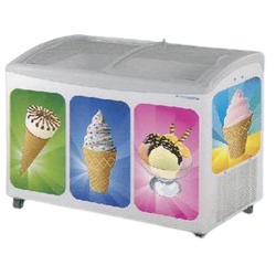 ตู้แช่ท้อปปิ้ง ฝาเลื่อนกระจกโค้ง SANDEN