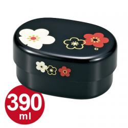 Plum Bento Box in Black - เบนโตะญี่ปุ่นลายดอกพลัม สีดำ