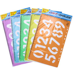 3 inch Number 0-9 Template Rulers