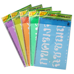 2 inch Thai Alphabet and Numbered Template Rulers