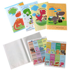 แฟ้มแคตตาล็อก A4 ปกลายไดโนเสาร์