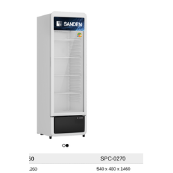 ช่ 1 ประตู รุ่น SPC-0270 (8.3 คิว) ตู้แช่เครื่องดื่ม ความจุ 237 ลิตร ยี่ห้อ SANDEN INTERCOOL ขนาด 54*53*151 ซม