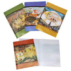 2-Pocket Report Covers A4 with printed Ramayana Pattern
