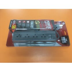 ปลั๊กคอม 4ช่อง 1สวิตซ์ 5ม ขาว