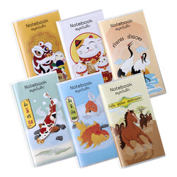 Writing Notebooks 9.5x17.5cm. Best Wishes pattern