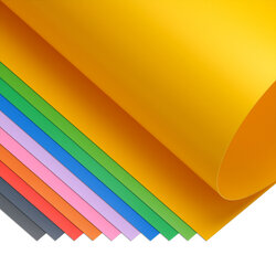 PP Plastic Sheets 53x75 cm. 500 micron Opaque Colors