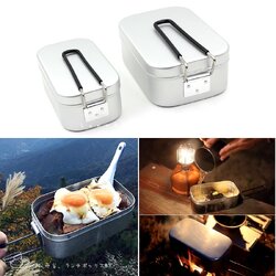 กล่องข้าวแคมป์ปิ้ง กล่องข้าวอลูมิเนียม มี 2 ขนาด