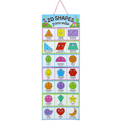 Hanging Display Flashcards 2D Geometric Shapes ET-622