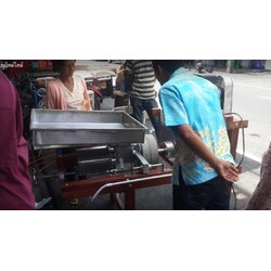 เครื่องบดพริกแกง ขนาด 12นิ้ว อัตโนมัติ ขาไม้ หัวสแตนเลส